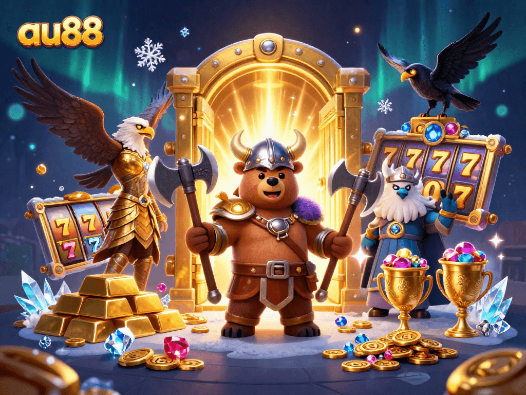 Experience thrilling jackpots at au88 with vibrant 3D casino characters and stunning slot elements.