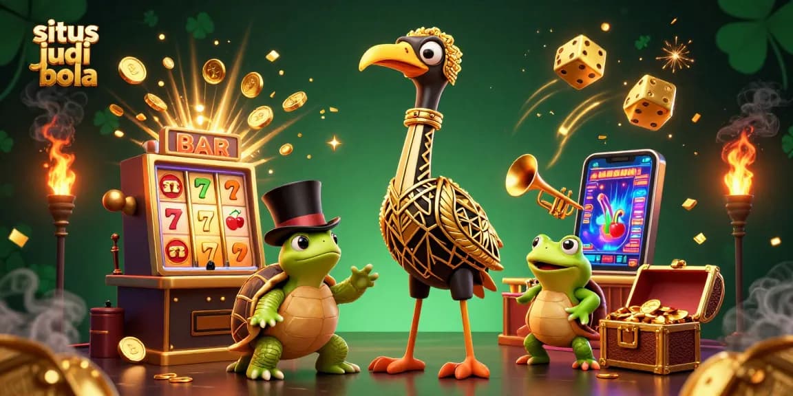 Engage in thrilling situs judi bola experiences at the casino with vibrant characters and dynamic game elements.