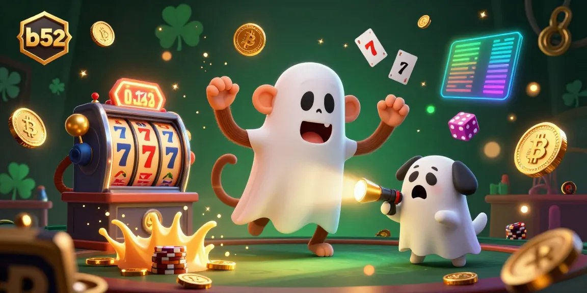 Experience the thrill of b52 as a ghost-hunter puppy tracks a mischievous monkey juggling gold in a haunted casino.