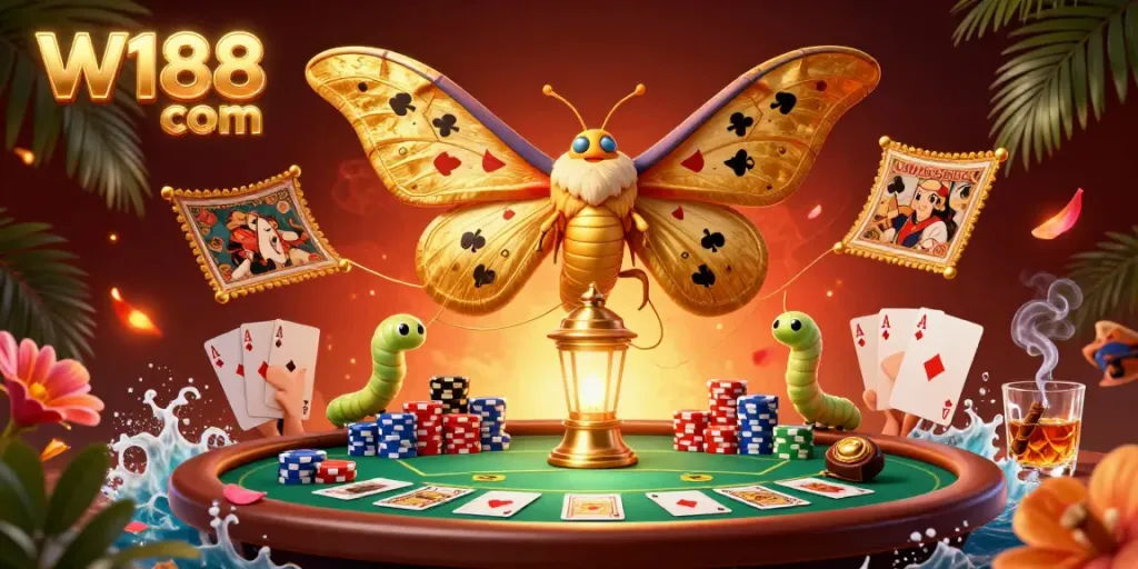 Experience thrilling gameplay at W188 com with vibrant casino elements and 3D characters.