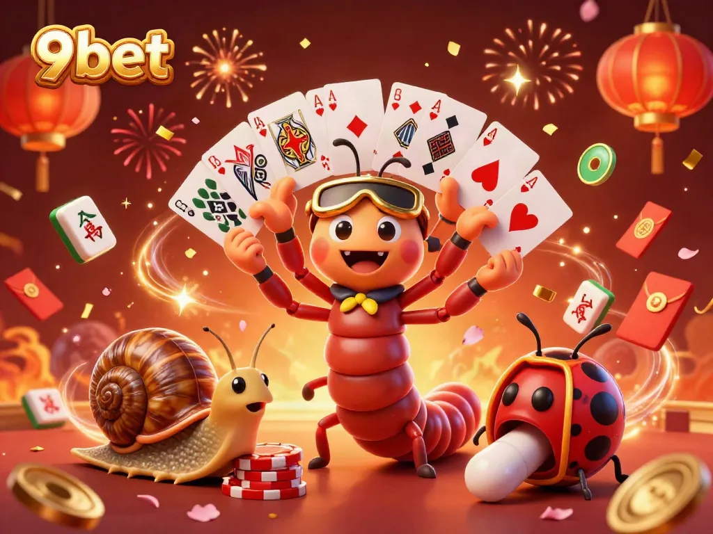 Experience the excitement with the 9bet live casino action featuring animated characters and festive elements.