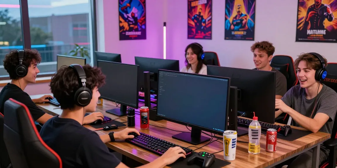 Players enjoying interactive slot gacor gampang menang games in a vibrant home gaming setup.