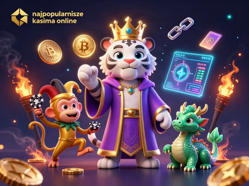 Engage with najpopularniejsze kasyna online through this vibrant, animated casino scene featuring unique gambling characters.