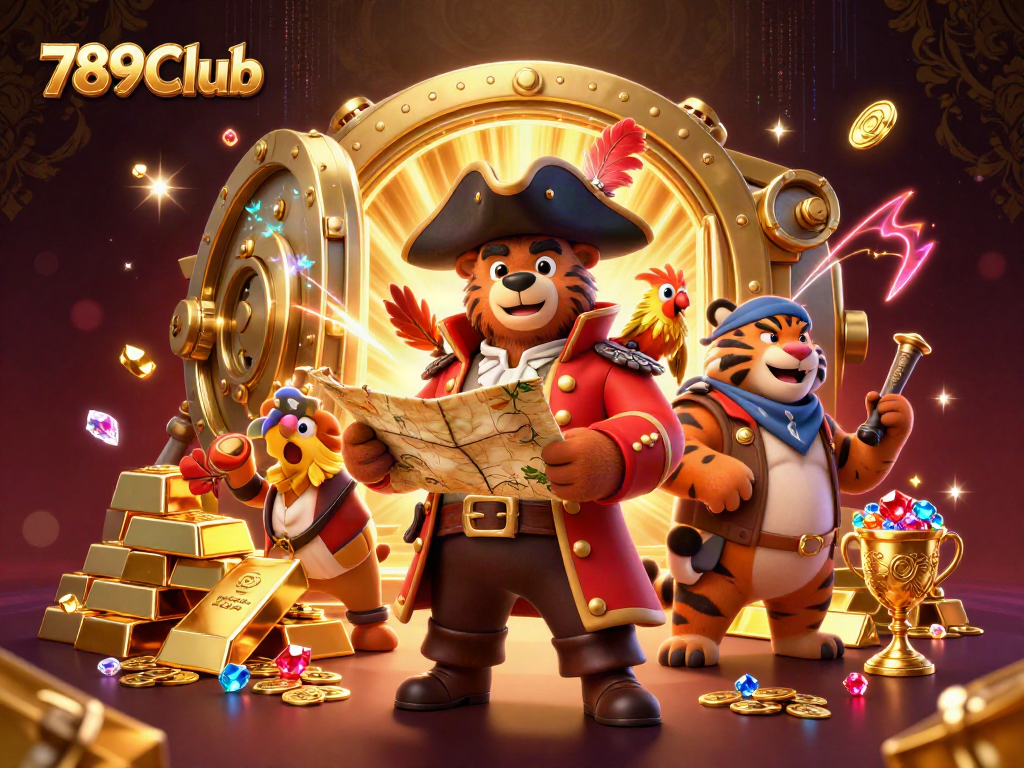Engage with the vibrant treasures of 789Club in this lively casino scene.