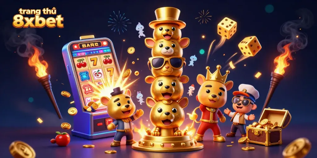 Experience the excitement on trang chủ 8xbet with vibrant casino game elements and dynamic characters.