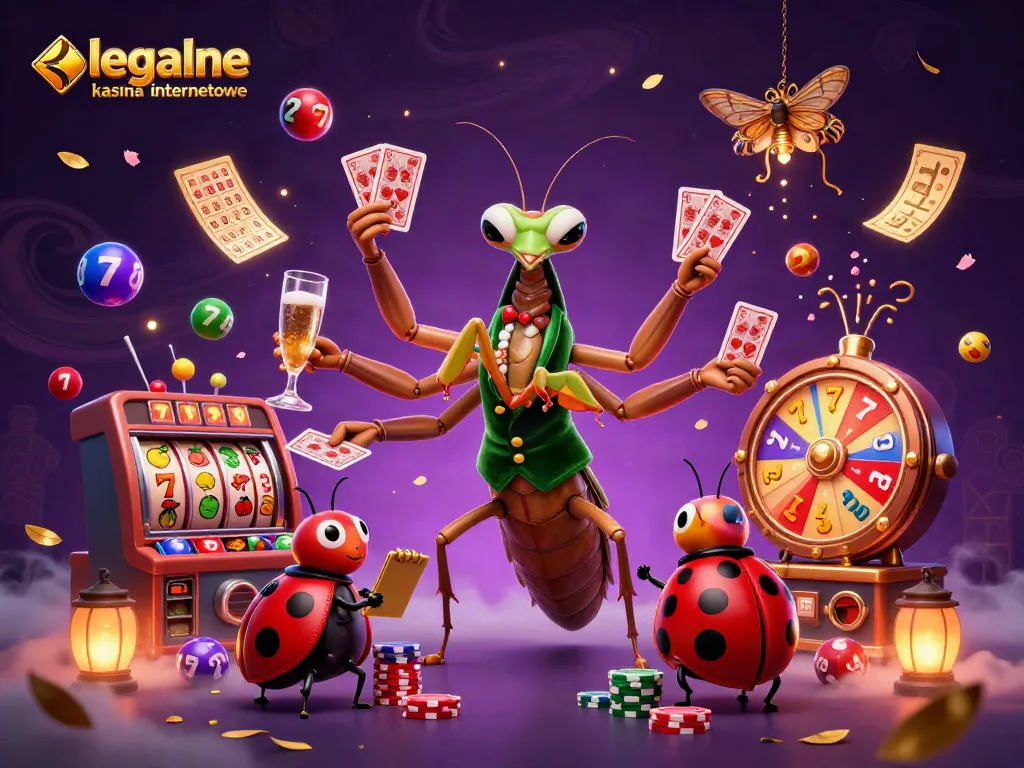 Engage with legalne kasyna internetowe through a vibrant 3D casino scene featuring dynamic games and characters.