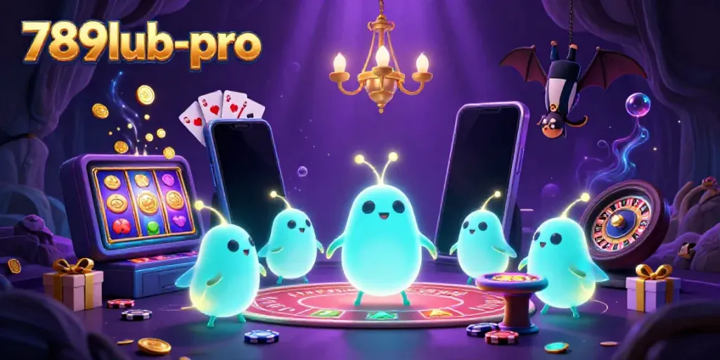 Experience thrilling gameplay at 789lub-pro with glowworms lighting the casino and bat dealers overseeing!