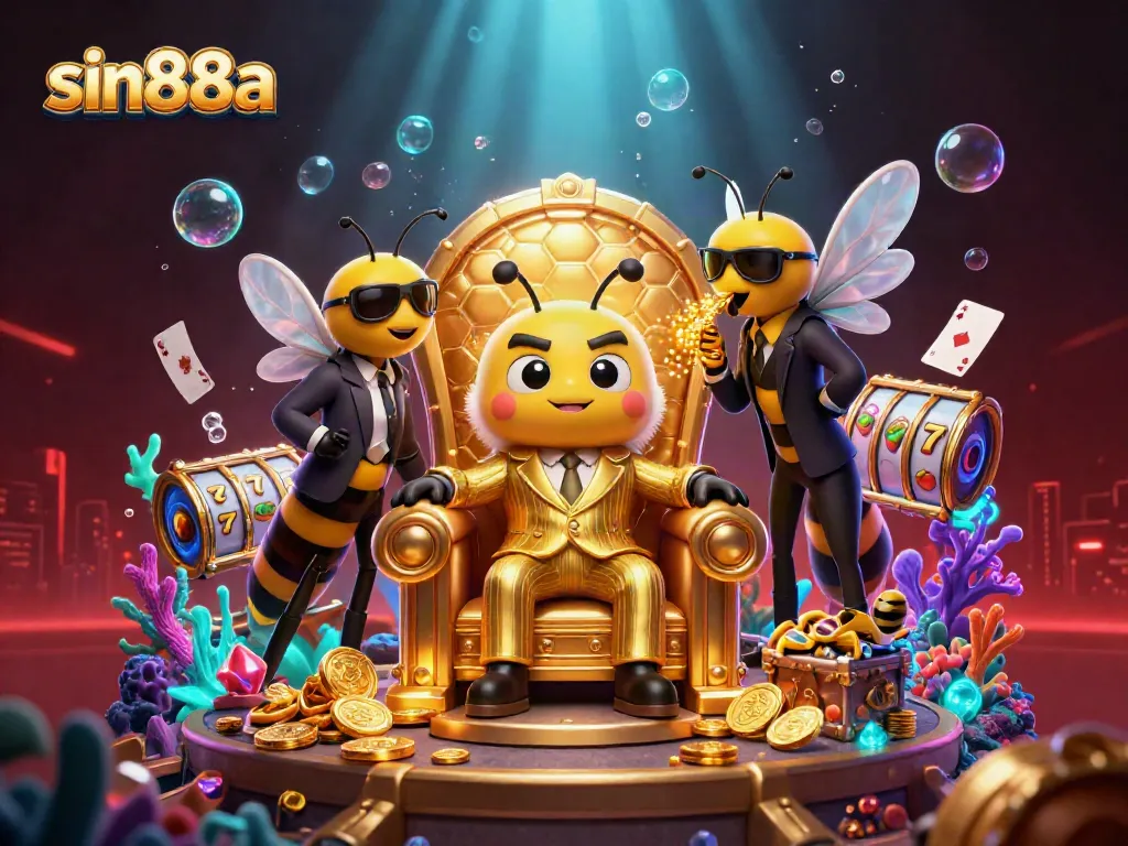 Experience dynamic gameplay at sin88a with vibrant casino characters amidst rich treasures.