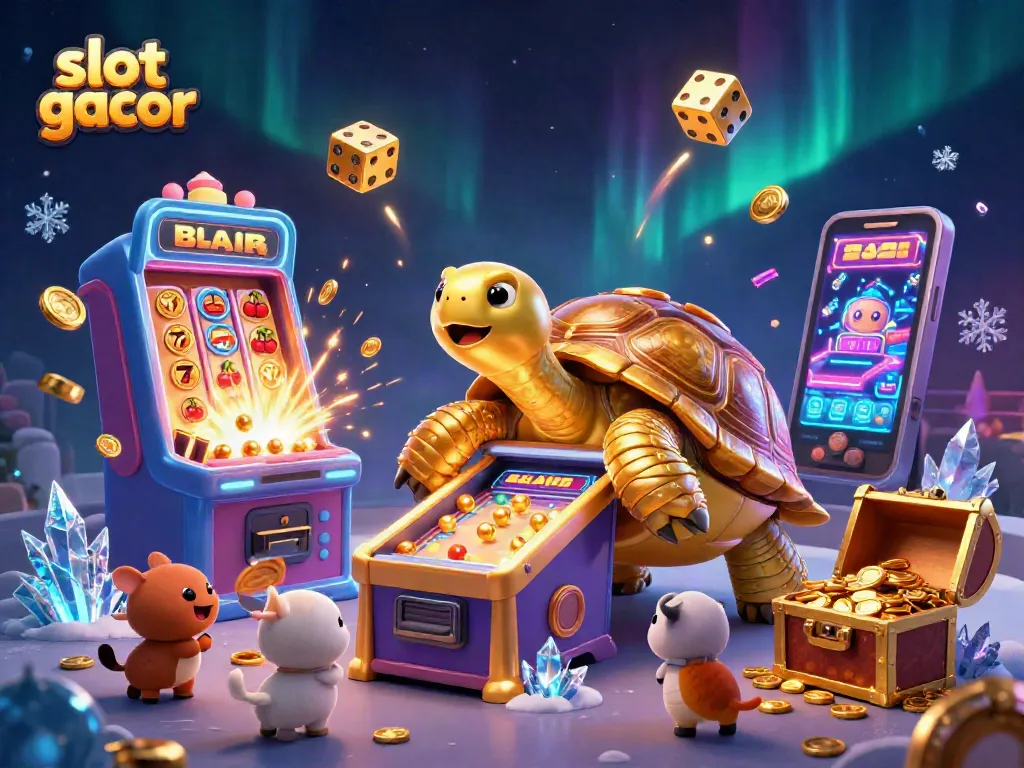 Experience the excitement of slot gacor with vibrant 3D characters and dynamic casino elements.