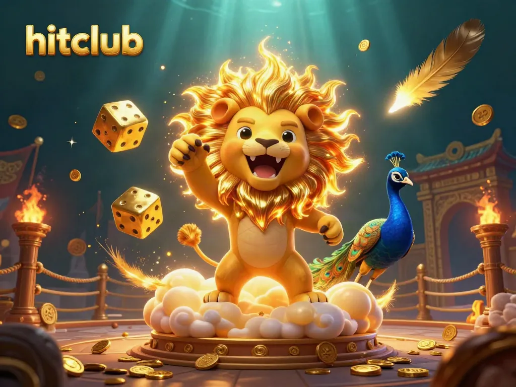 Win big on hitclub with a dynamic casino-themed illustration showcasing characters and game icons.