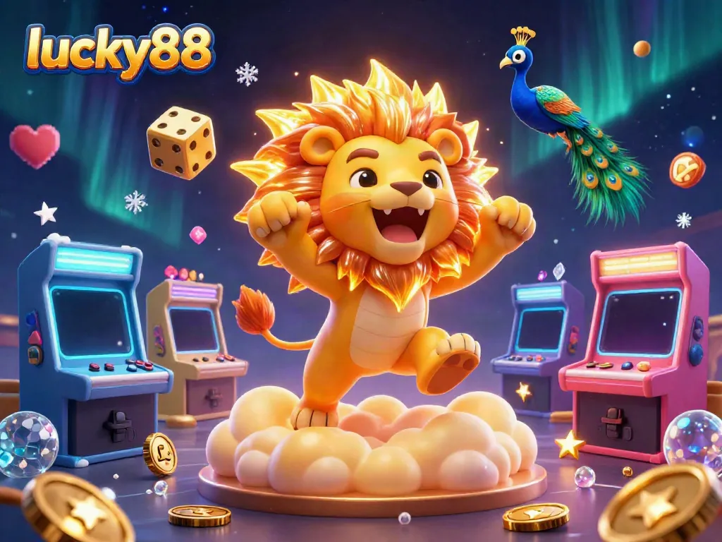 Engage with lucky88's exhilarating 3D casino experience featuring vibrant characters and dynamic gaming elements.