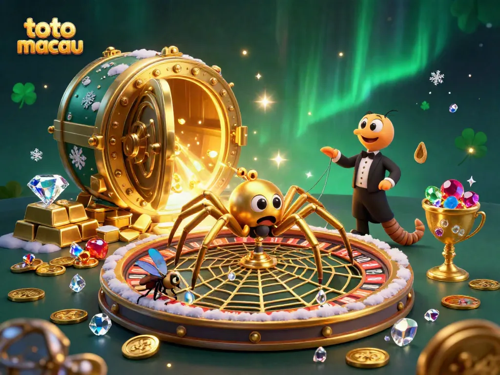 Taruhan menguntungkan pada toto macau dengan ilustrasi menarik dan detail berkilau.