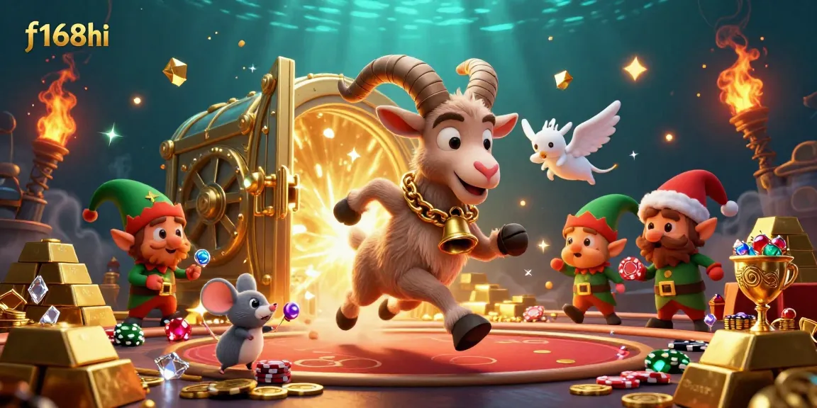 Experience the thrill of gaming at f168hi's unique casino with enchanting characters and dazzling treasures.