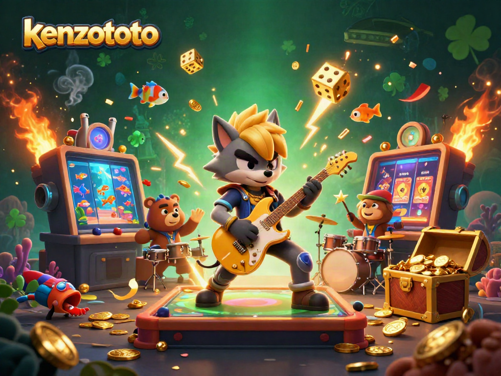 Engage in excitement with KENZOTOTO's animated fish shooting game featuring vibrant underwater characters and thrilling gameplay.