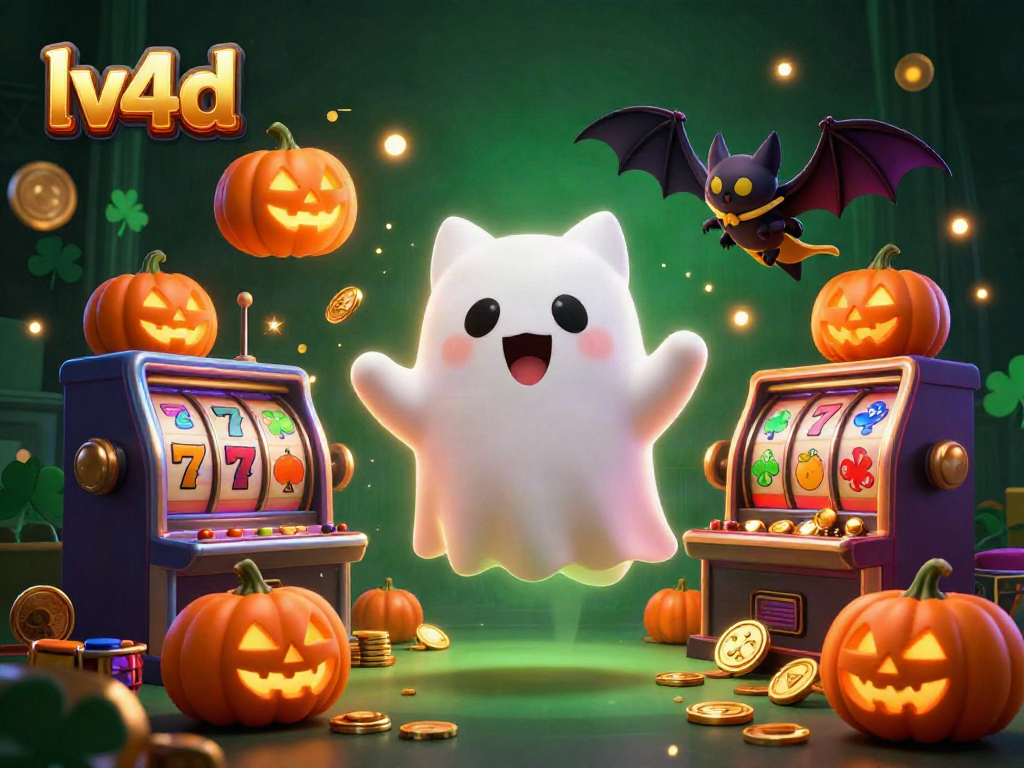 Join the excitement of lv4d with a playful ghost cat and slots in an enchanting casino atmosphere.