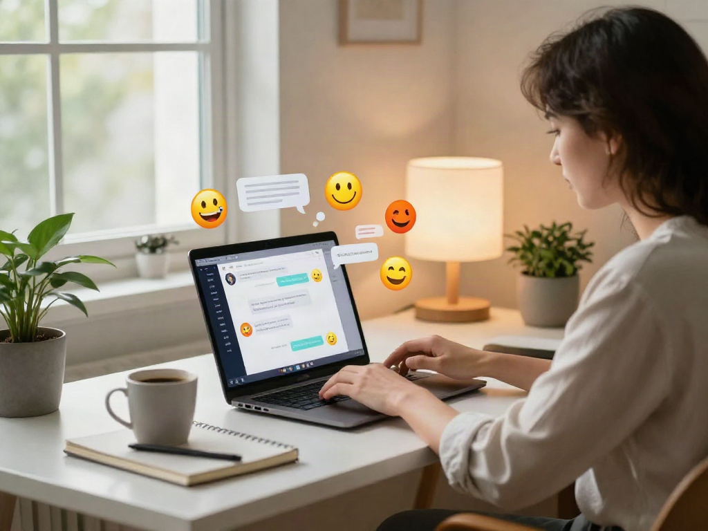 Engaging ai chat nsfw interaction in a cozy home office setting.