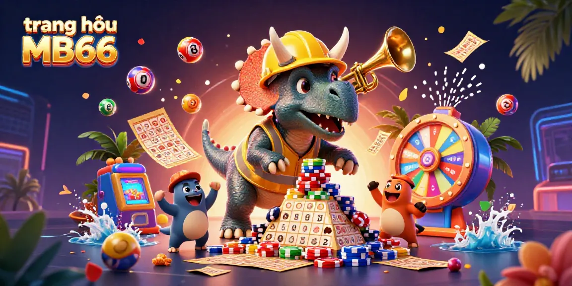 Experience the vibrant world of trang chủ MB66 with a dynamic illustration showcasing thrilling lottery excitement.
